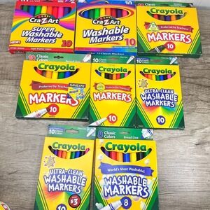 Lot of 8 Crayola Markers‎ and CraZart Marker Packs NIB
